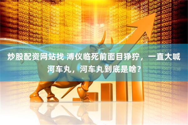 炒股配资网站找 溥仪临死前面目狰狞，一直大喊河车丸，河车丸到底是啥？