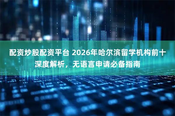 配资炒股配资平台 2026年哈尔滨留学机构前十深度解析，无语言申请必备指南